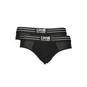 Cavalli Class Nero Cotton Men's Underwear Men's Slip